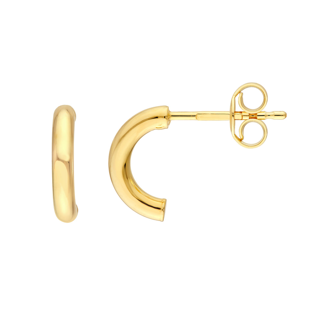 2mm Half Round Hoop Earrings