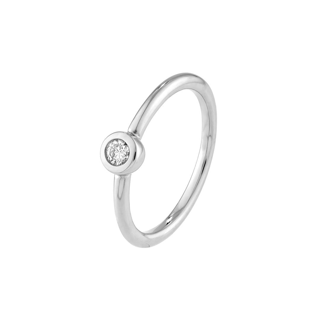 1/8tcw Diamond Bezel Circle Ring