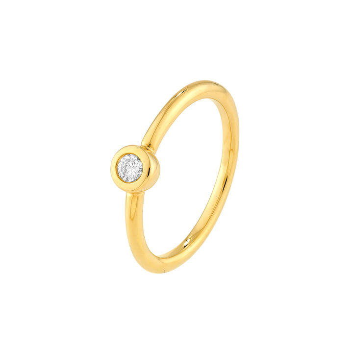 1/8tcw Diamond Bezel Circle Ring