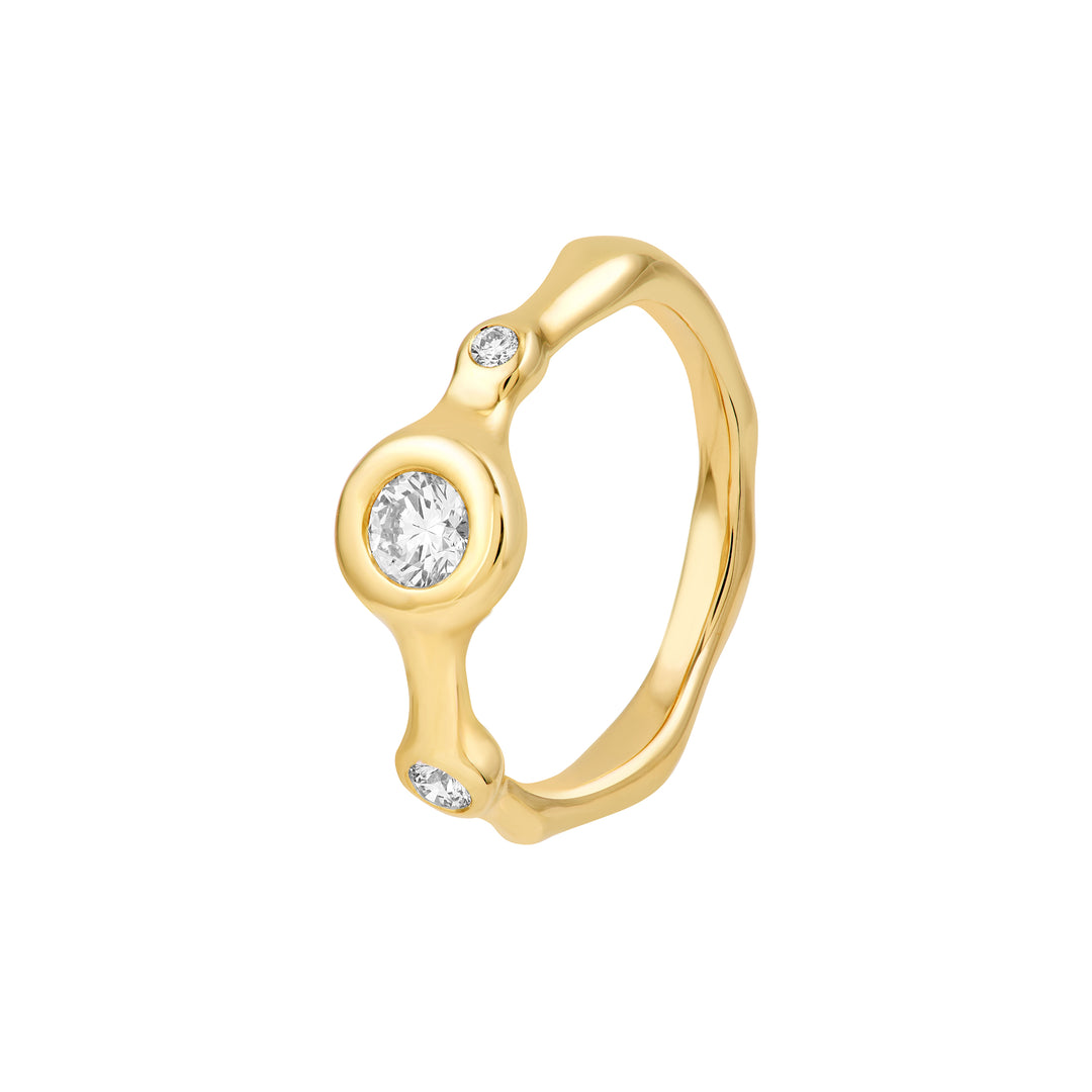 Diamond Trio Organic Ring