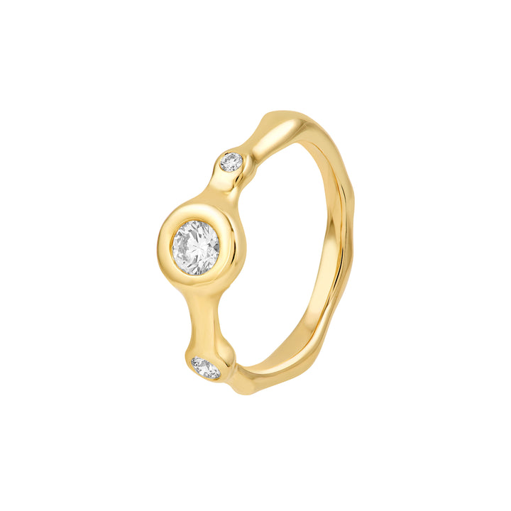 Diamond Trio Organic Ring