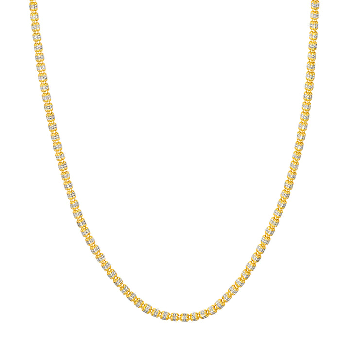 3.6mm Sterling Silver Two Tone Ice Chain [3 row]