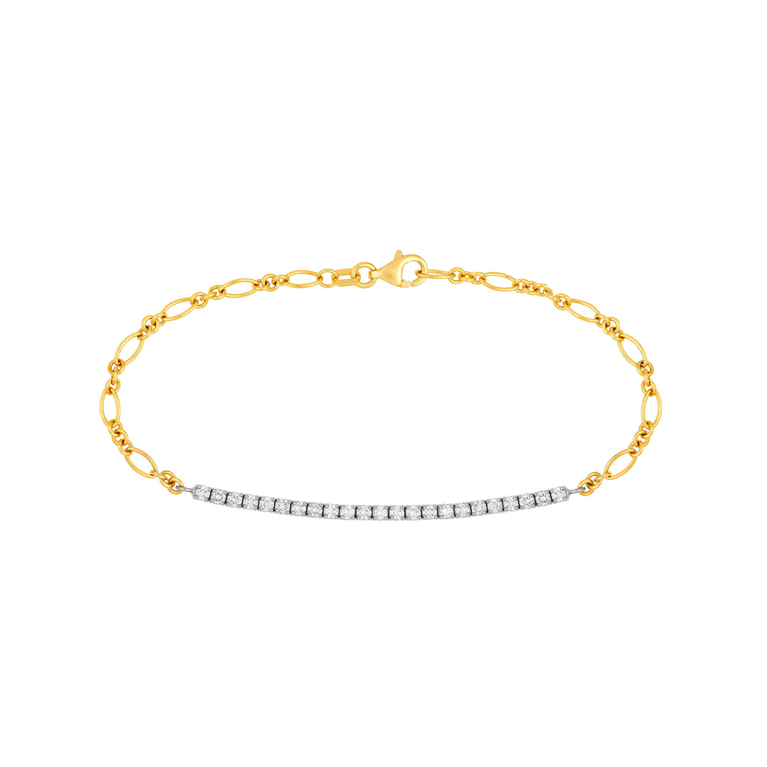 3/4tcw Diamond Two-Tone Oval Link Tennis Bracelet