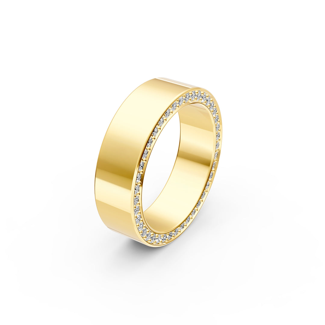 5/8tcw Cigar Diamond Pinky Ring