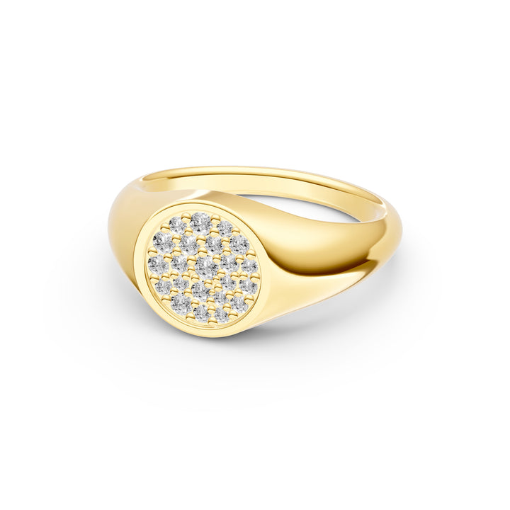 1/6tcw Round Diamond Pavé Pinky Ring