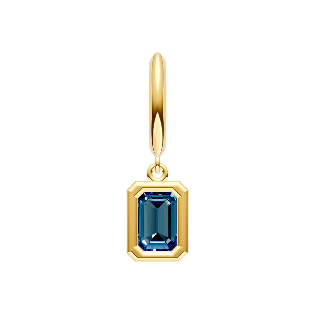 Emerald London Blue Drop Earrings