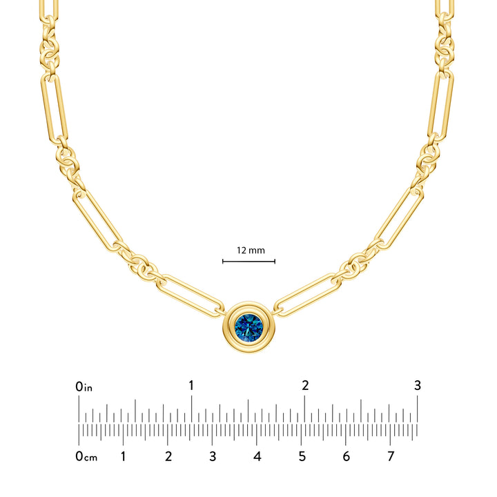 7/8tcw London Blue 5+1 Link Necklace