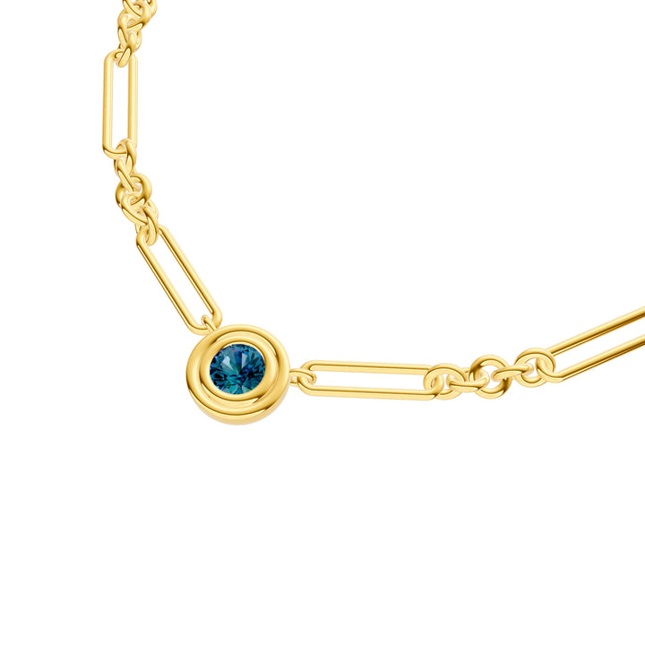 7/8tcw London Blue 5+1 Link Necklace