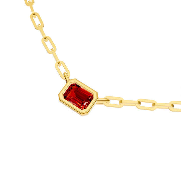 Emerald Red Garnet Pendant Forzentina Necklace