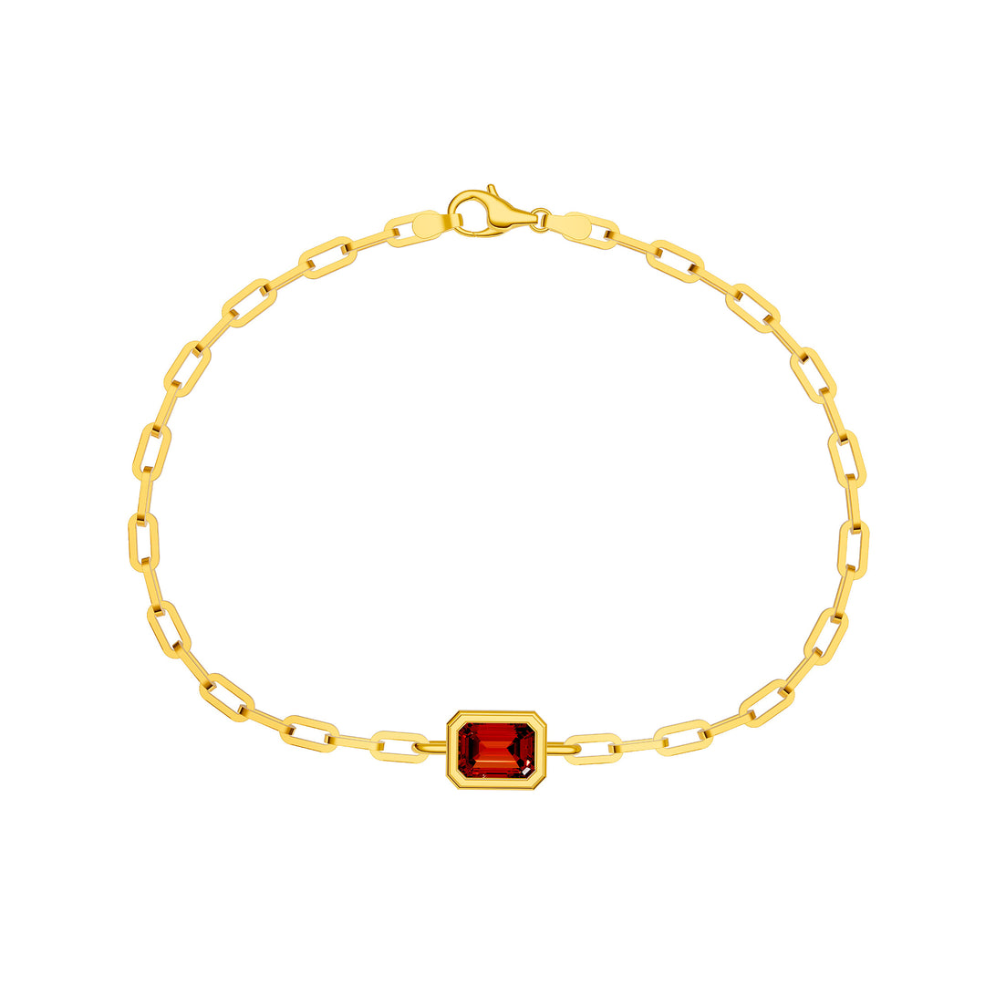 Emerald Red Garnet Pendant Forzentina Bracelet