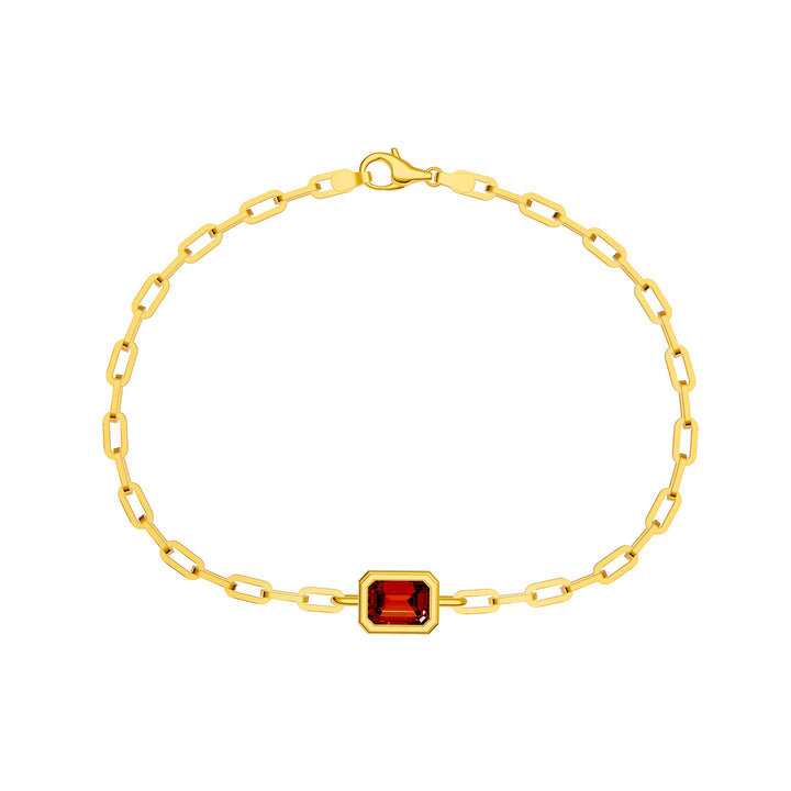 Emerald Red Garnet Pendant Forzentina Bracelet
