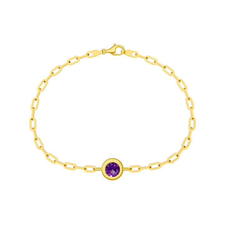 Round Purple Amethyst Forzentina Bracelet