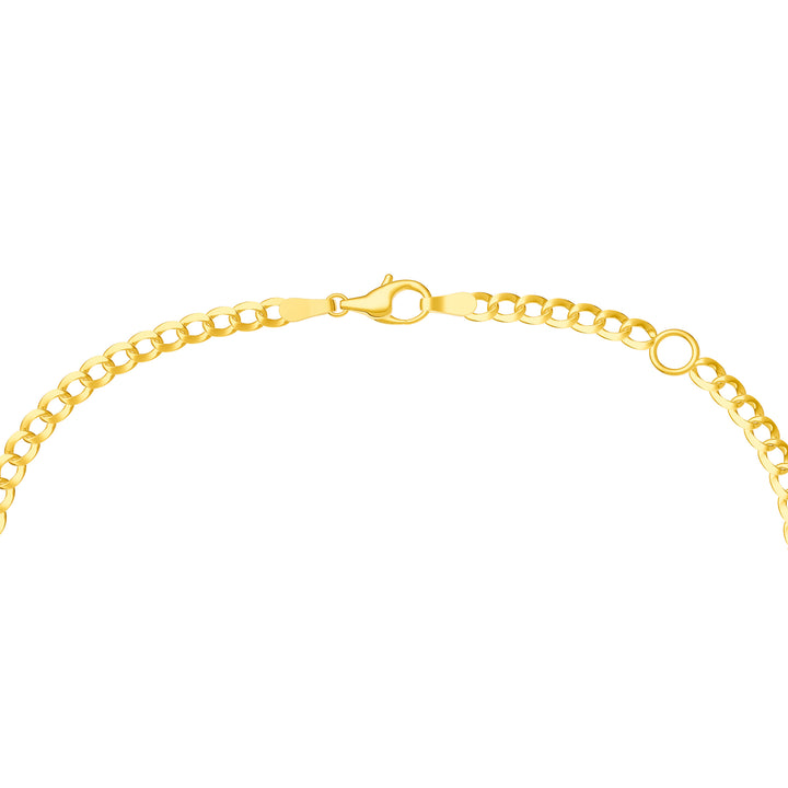 Pear Purple Amethyst Curb Bracelet