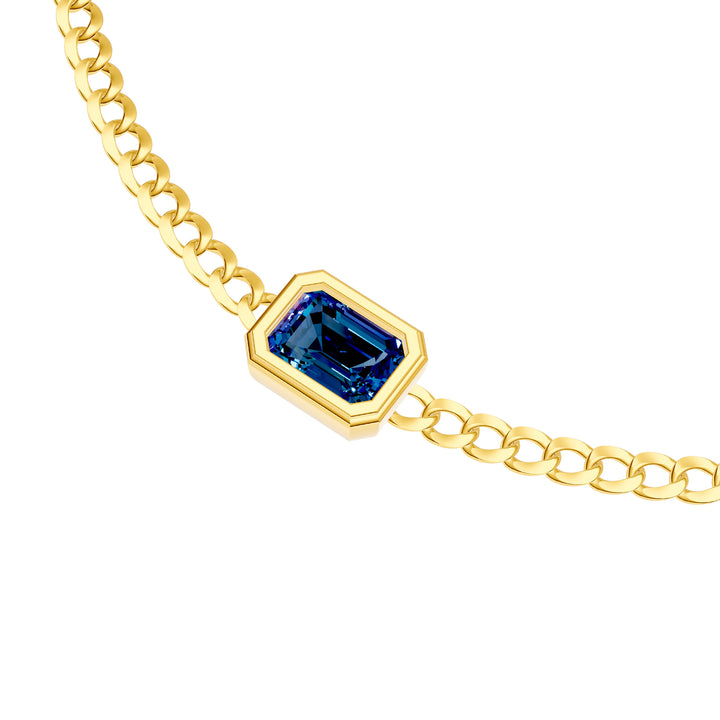 Emerald London Blue Curb Necklace