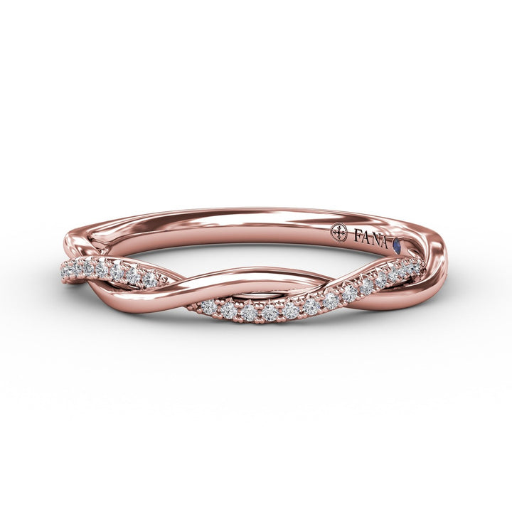 Diamond Twist Wedding Band