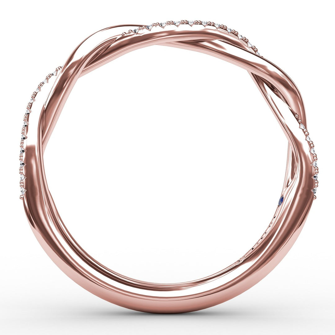 Diamond Twist Wedding Band