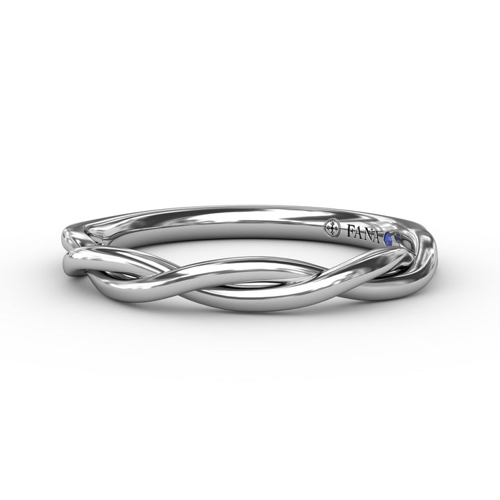 Elegantly Twisted Diamond Wedding Band