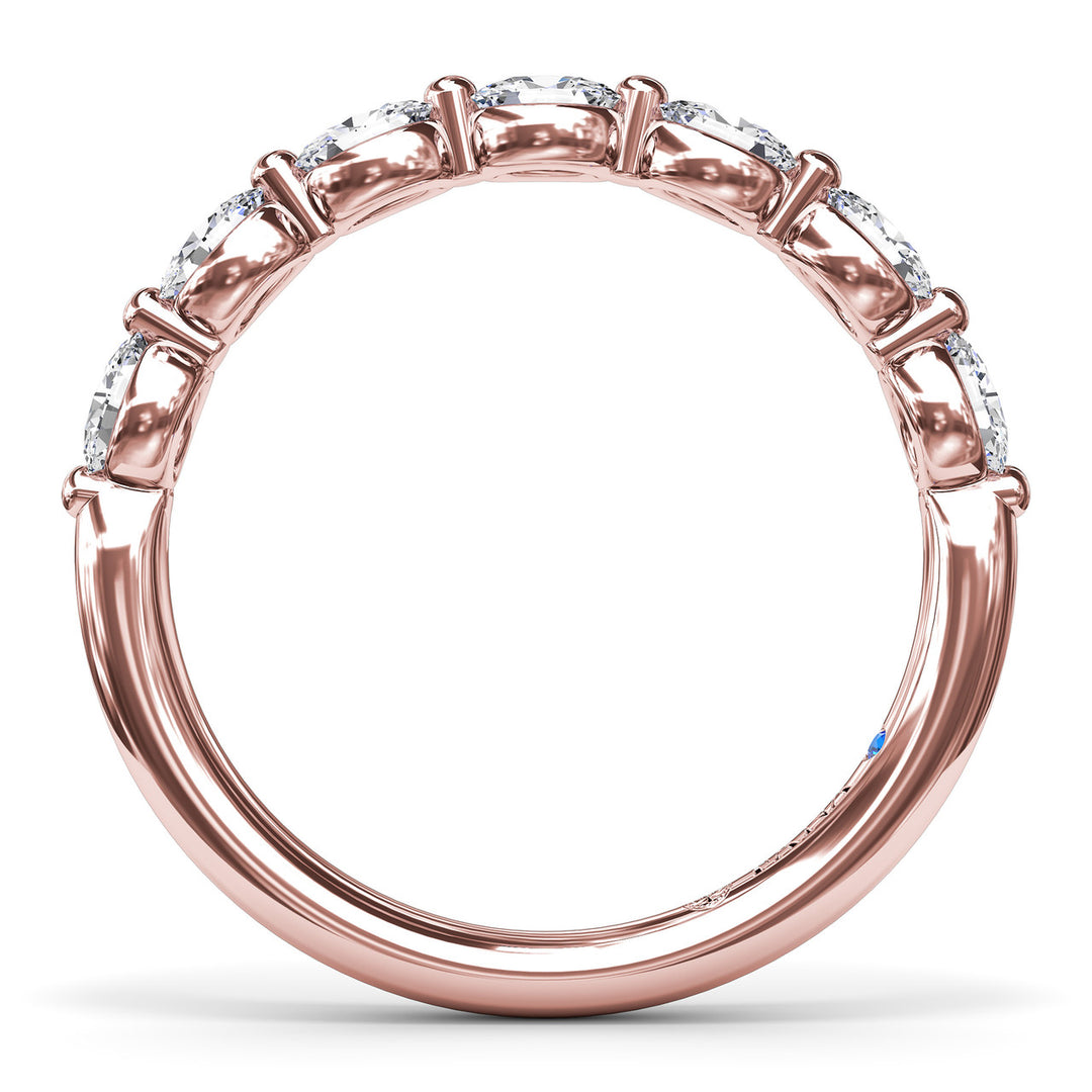 Oval Diamond Wedding Band