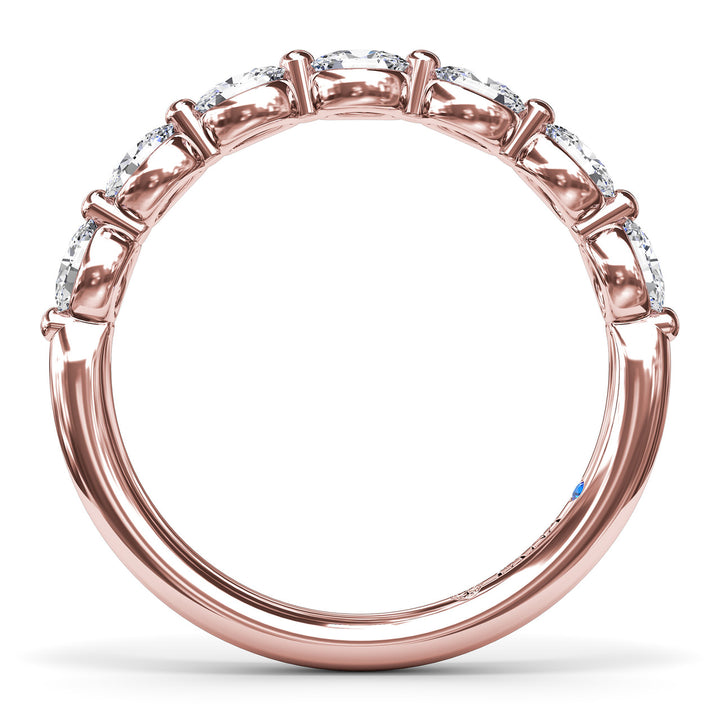 Oval Diamond Wedding Band