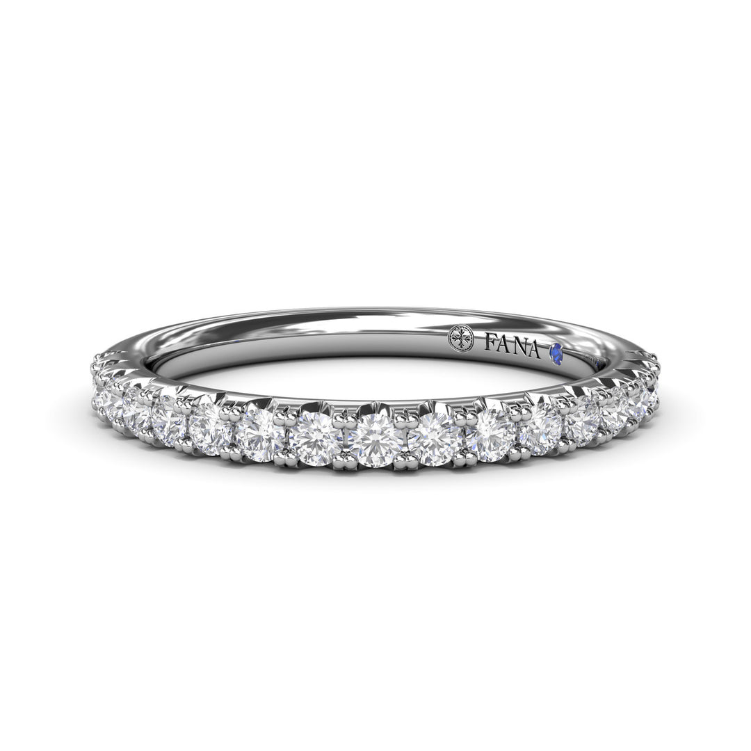 Double Prong Diamond Wedding Band