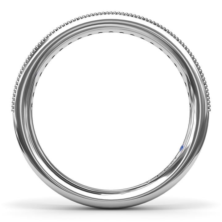 Milgrain and Diamond Wedding Band