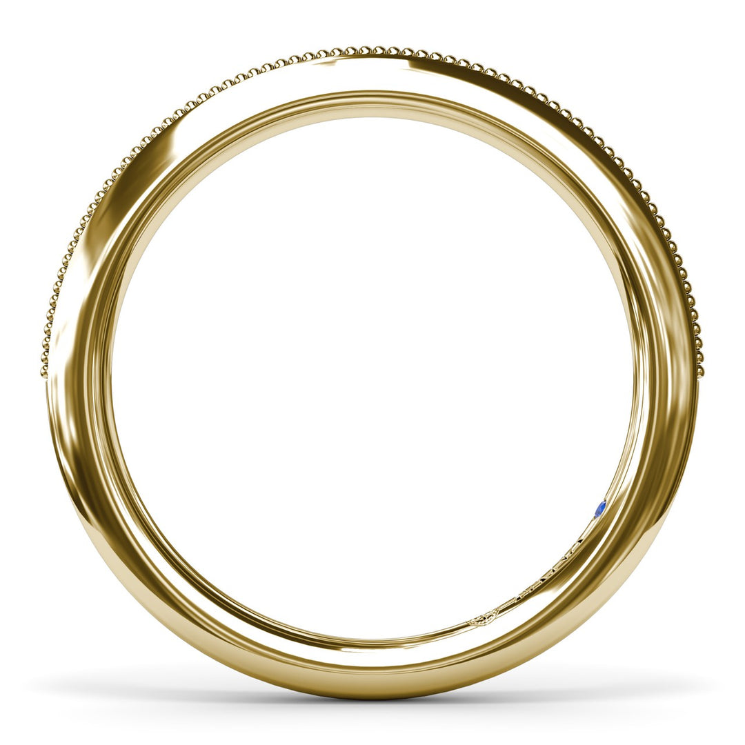 Knife-Edge Gold Wedding Band