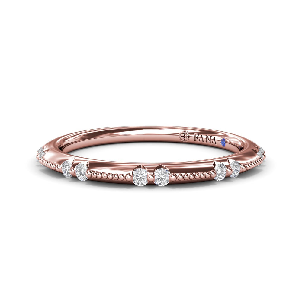 Raindrop Diamond Wedding Band