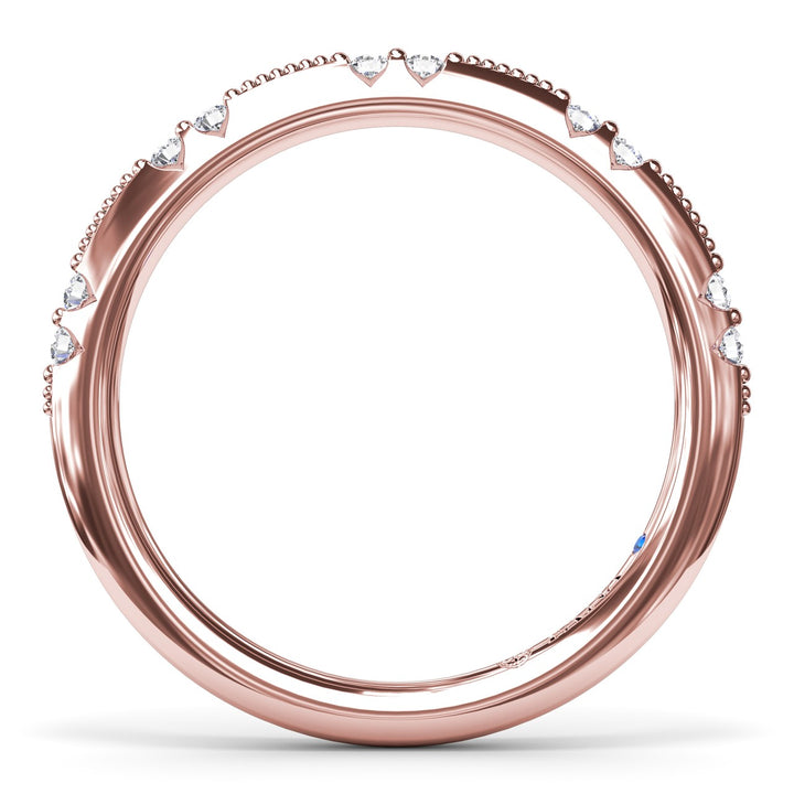 Raindrop Diamond Wedding Band