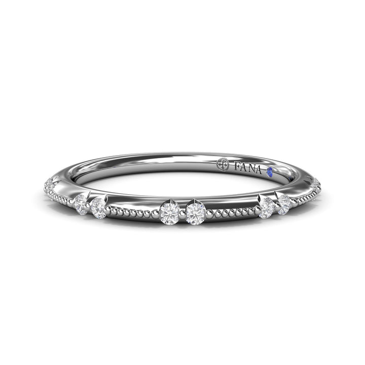 Raindrop Diamond Wedding Band