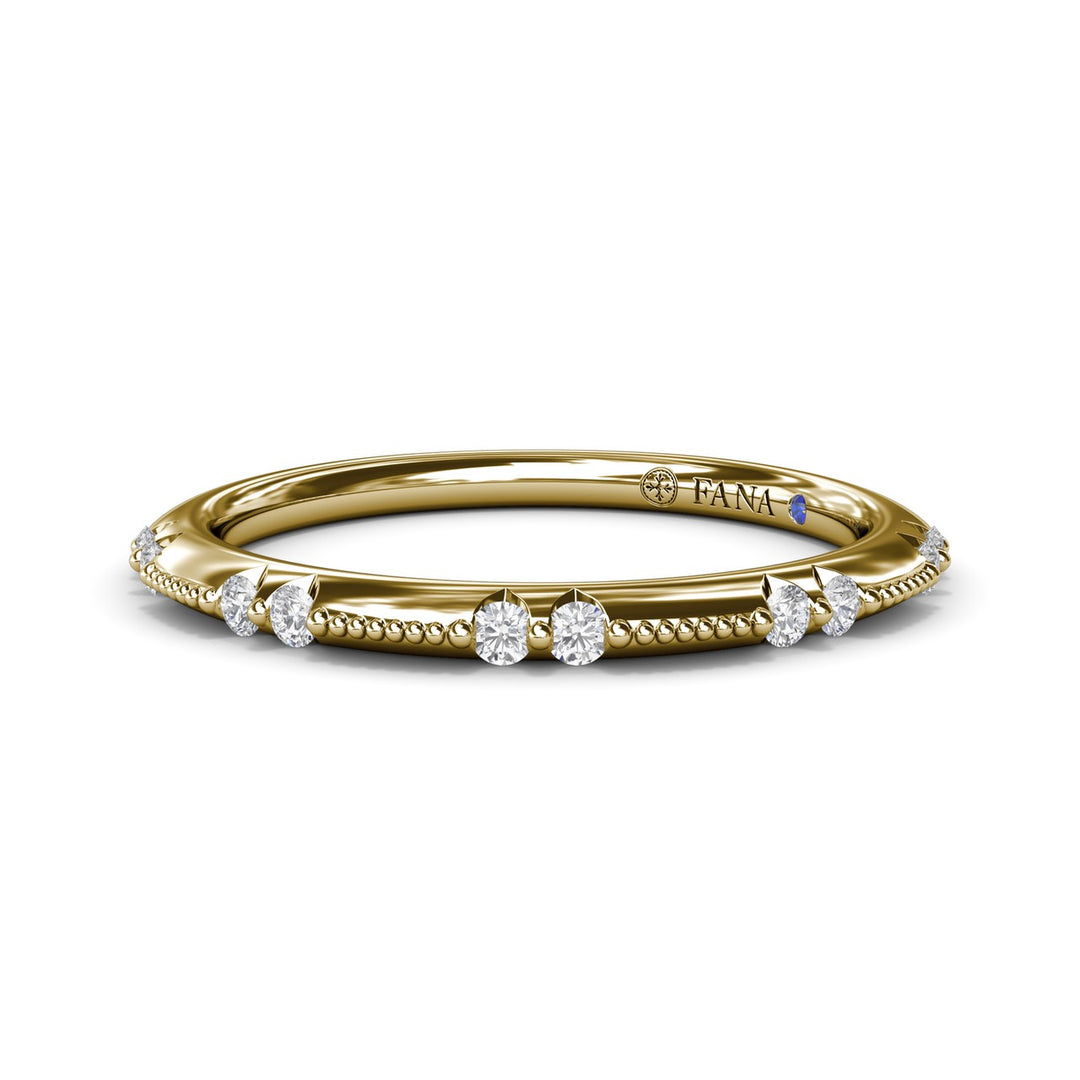 Raindrop Diamond Wedding Band