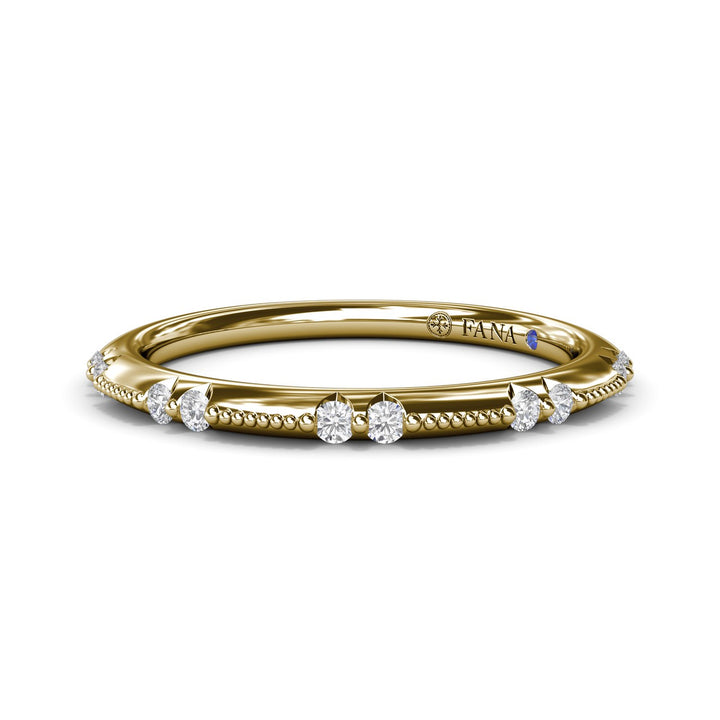 Raindrop Diamond Wedding Band