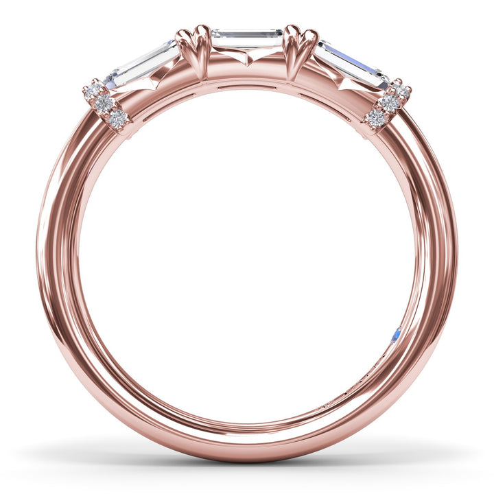 Chunky Baguette Diamond Wedding Band