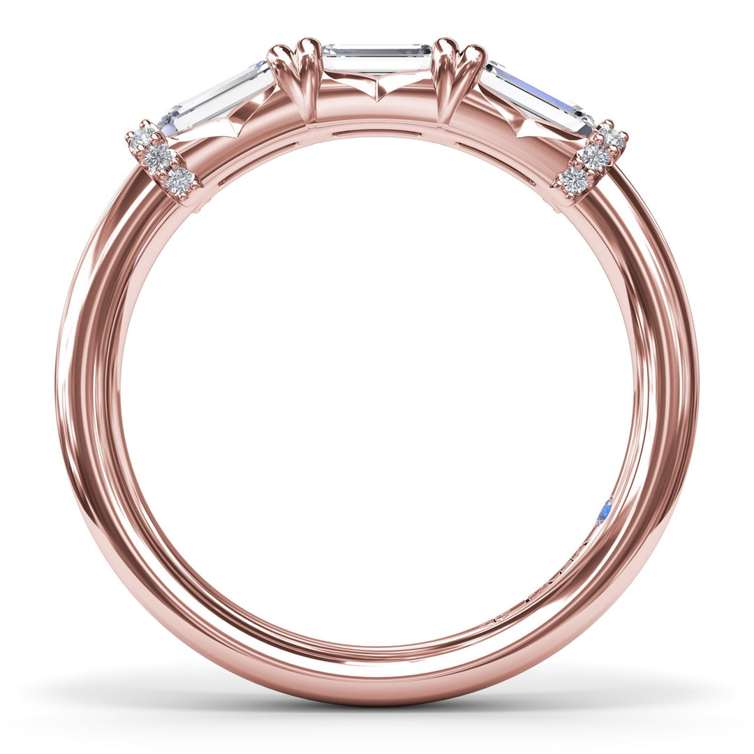 Chunky Baguette Diamond Wedding Band