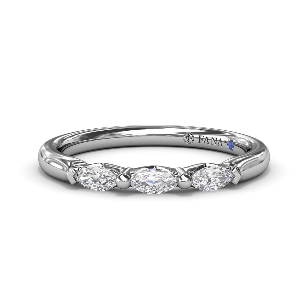 Marquise Diamond Wedding Band