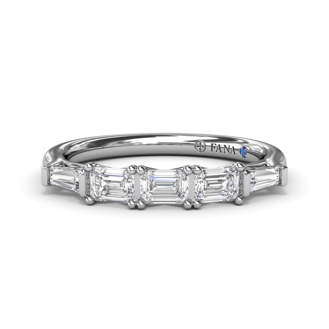 Emerald-Cut Diamond Wedding Band