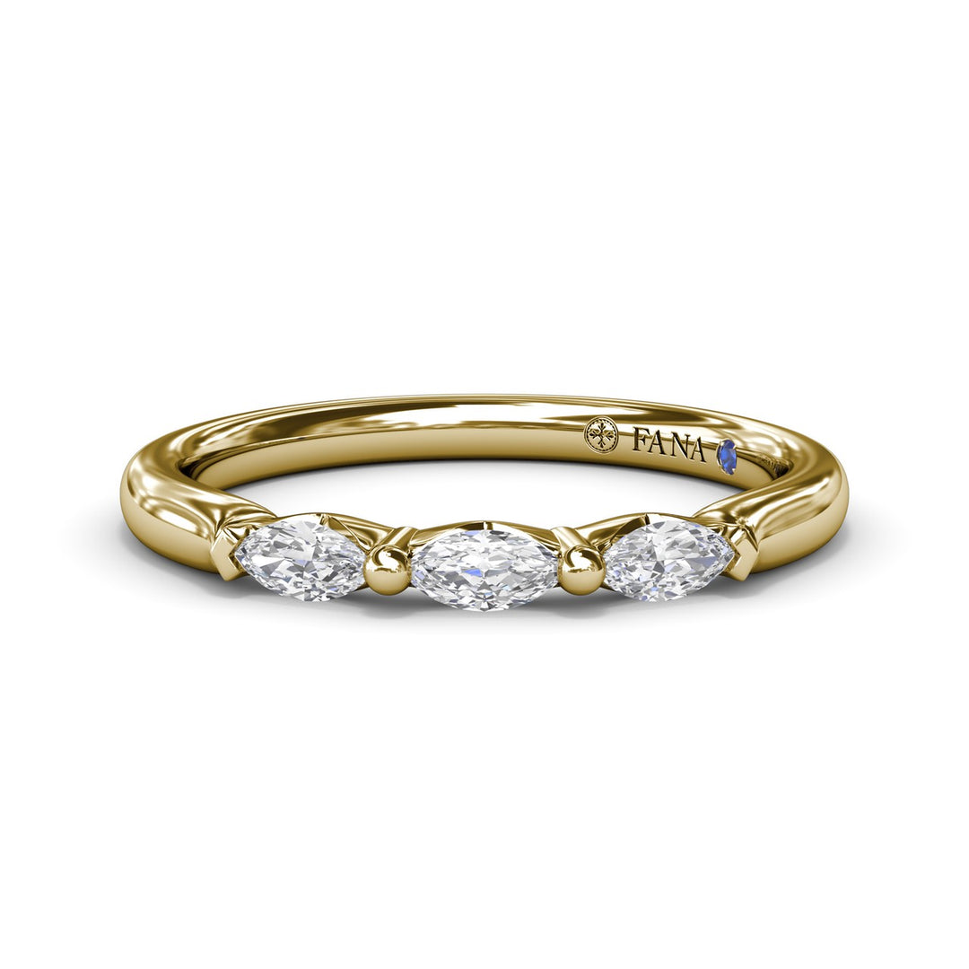 Marquise Diamond Wedding Band