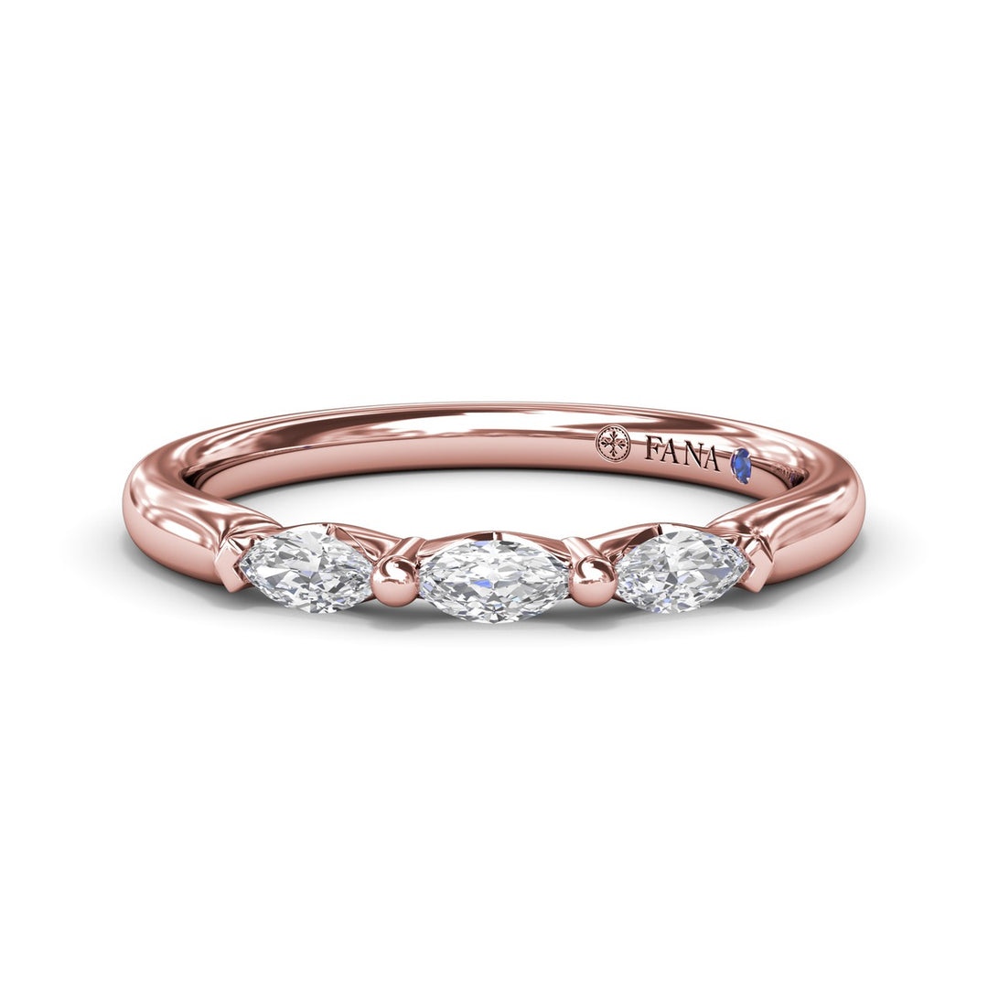 Marquise Diamond Wedding Band