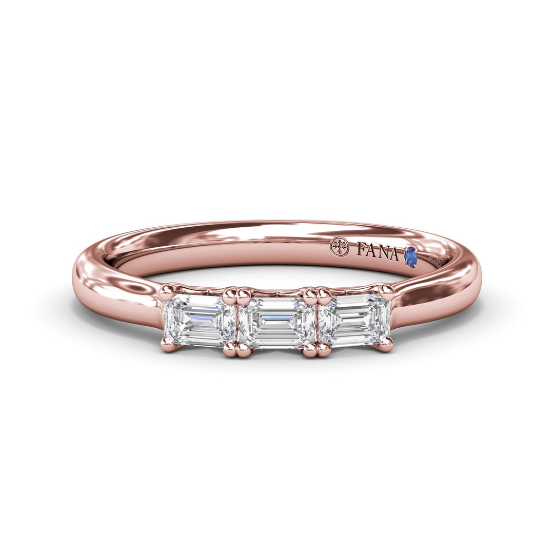 Emerald-Cut Diamond Wedding Band