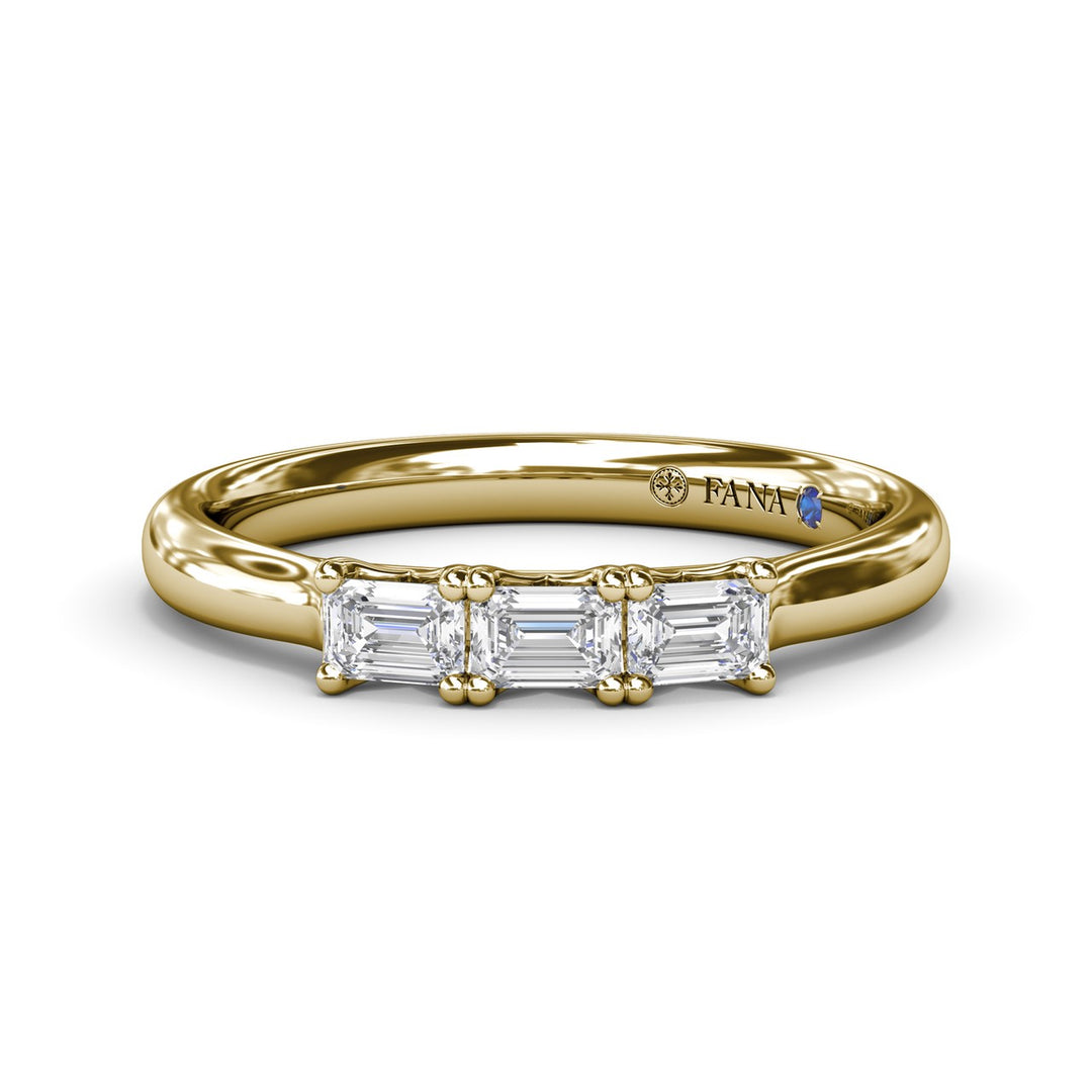 Emerald-Cut Diamond Wedding Band