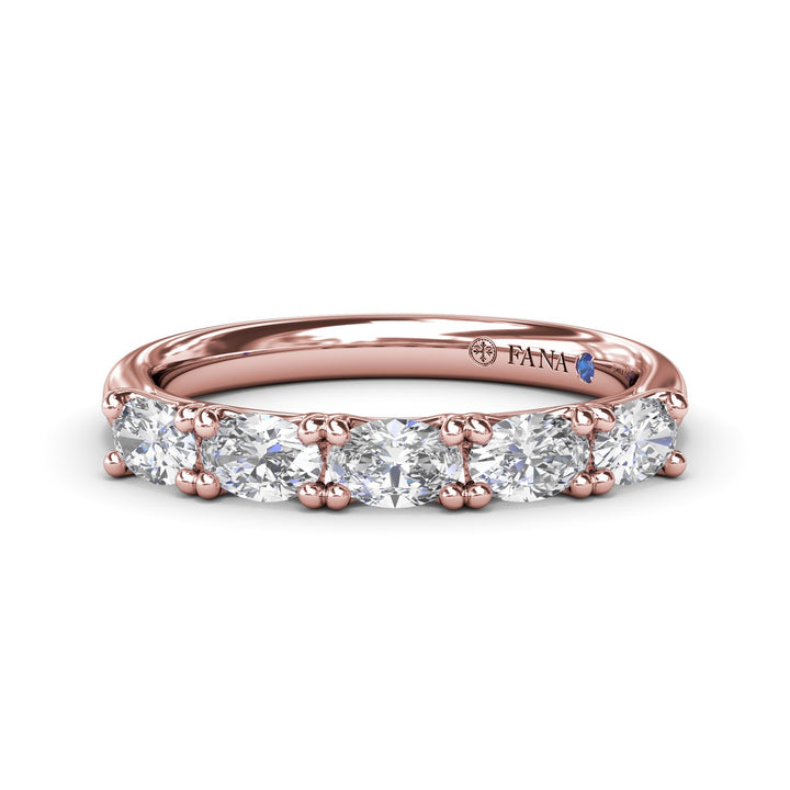 Oval Diamond Wedding Band
