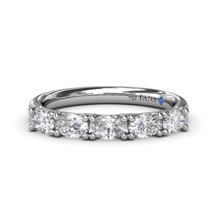 Oval Diamond Wedding Band