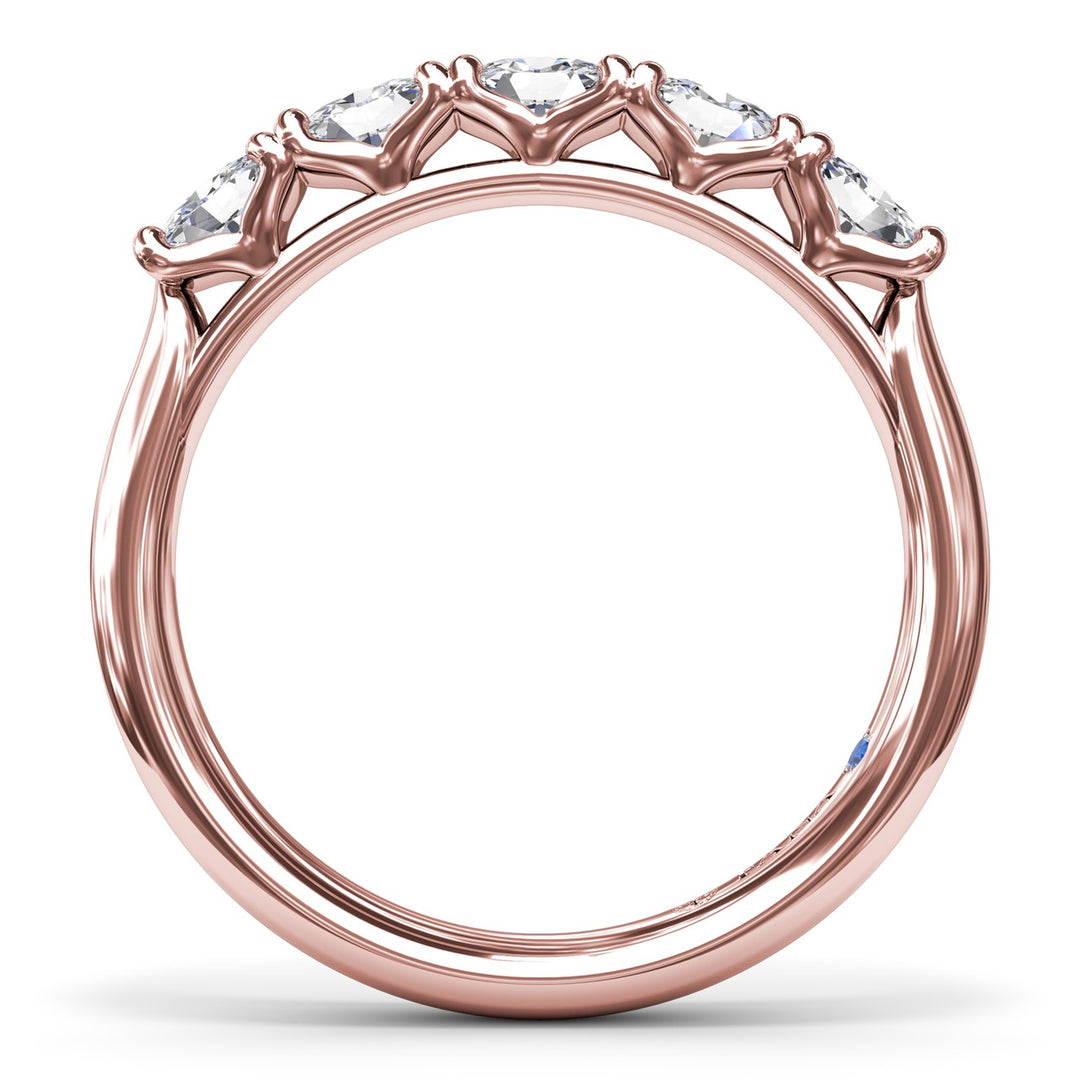 Oval Diamond Wedding Band