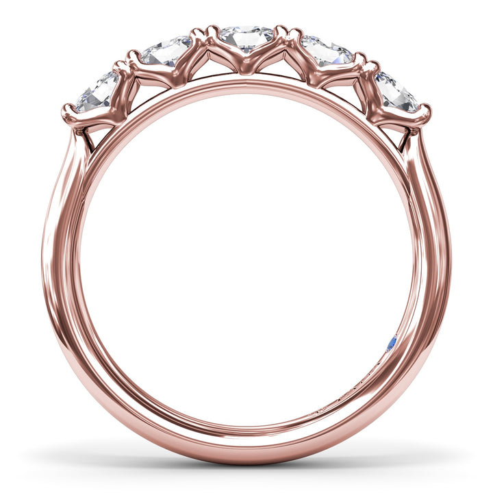 Oval Diamond Wedding Band
