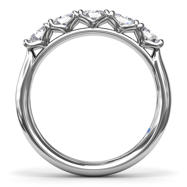 Oval Diamond Wedding Band