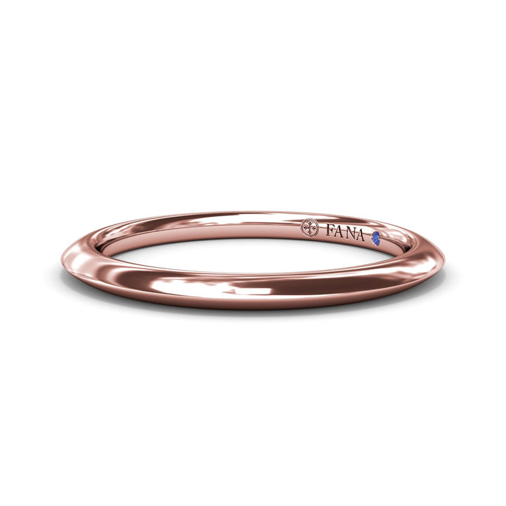 Knife-Edge Gold Wedding Band