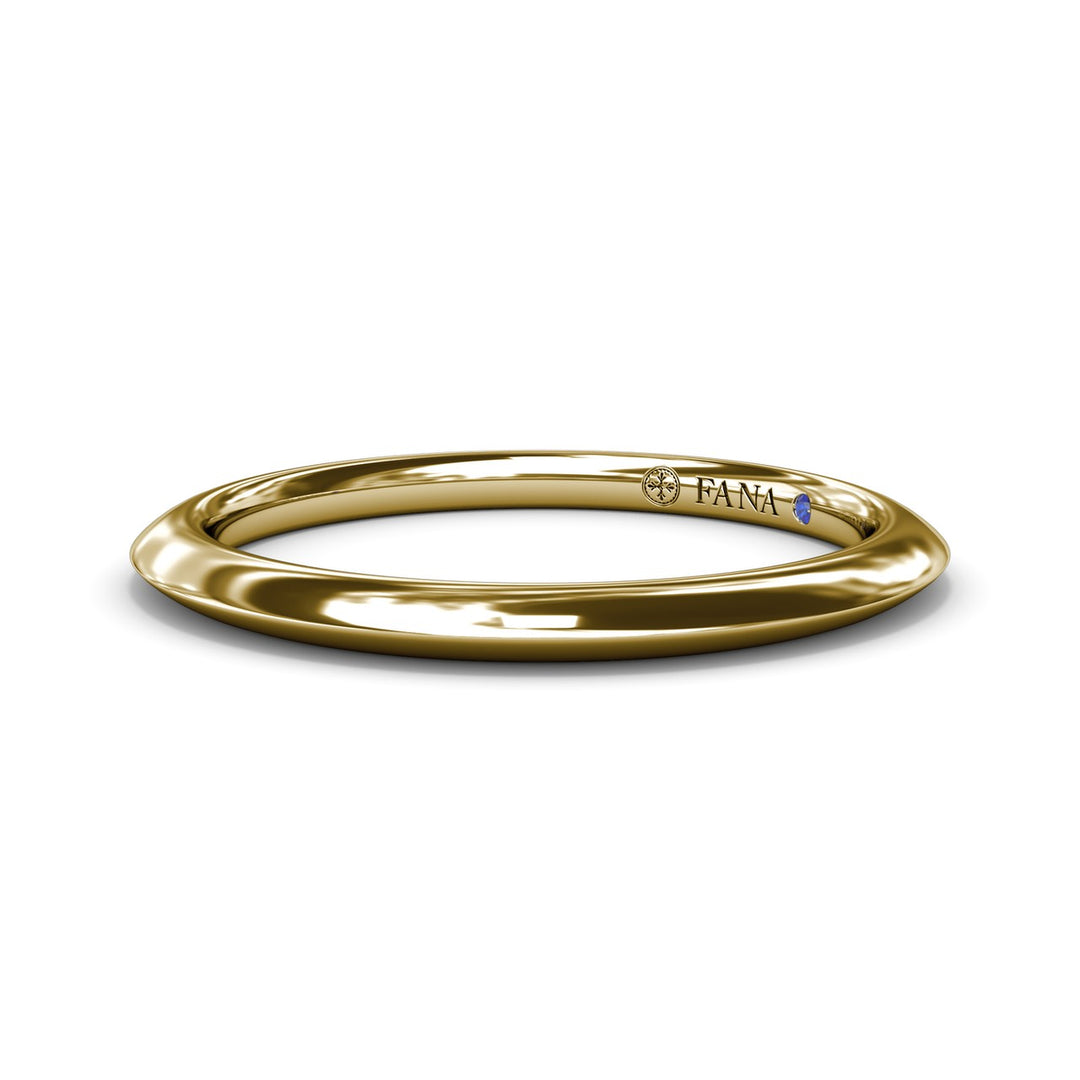 Knife-Edge Gold Wedding Band