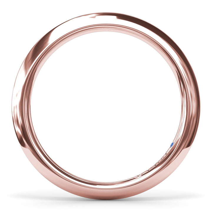 Knife-Edge Gold Wedding Band