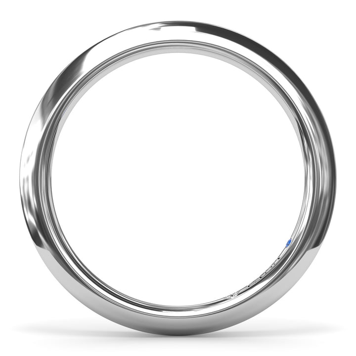 Knife-Edge Gold Wedding Band