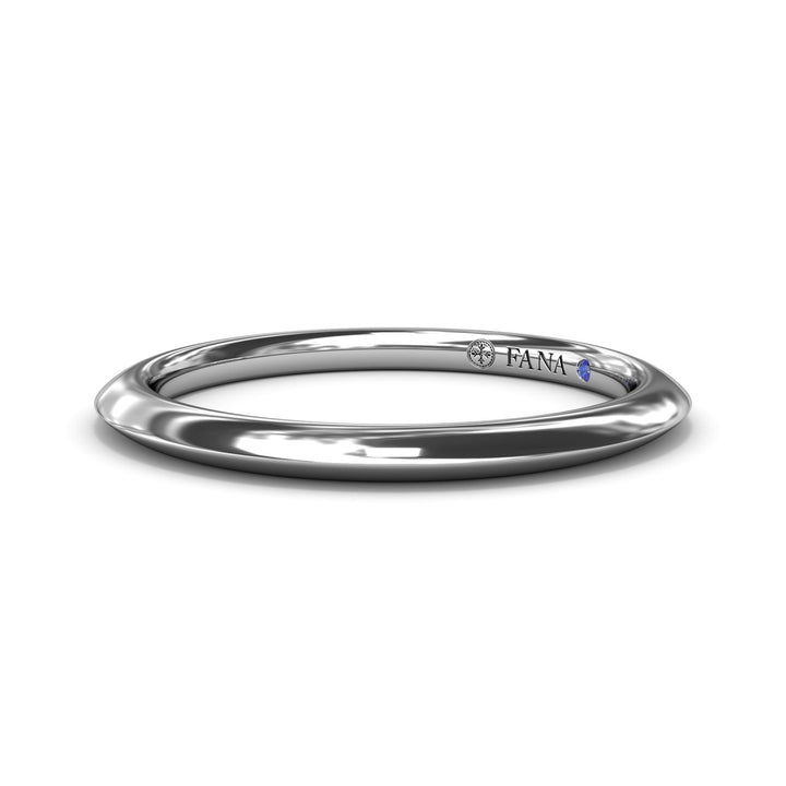 Knife-Edge Gold Wedding Band