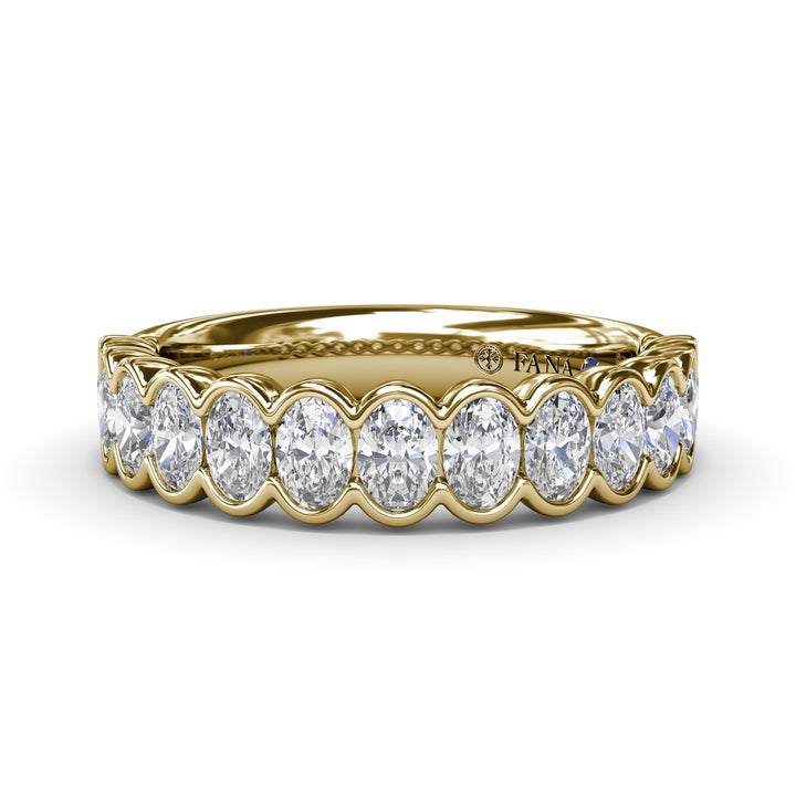 Bezel-Set Diamond Wedding Band